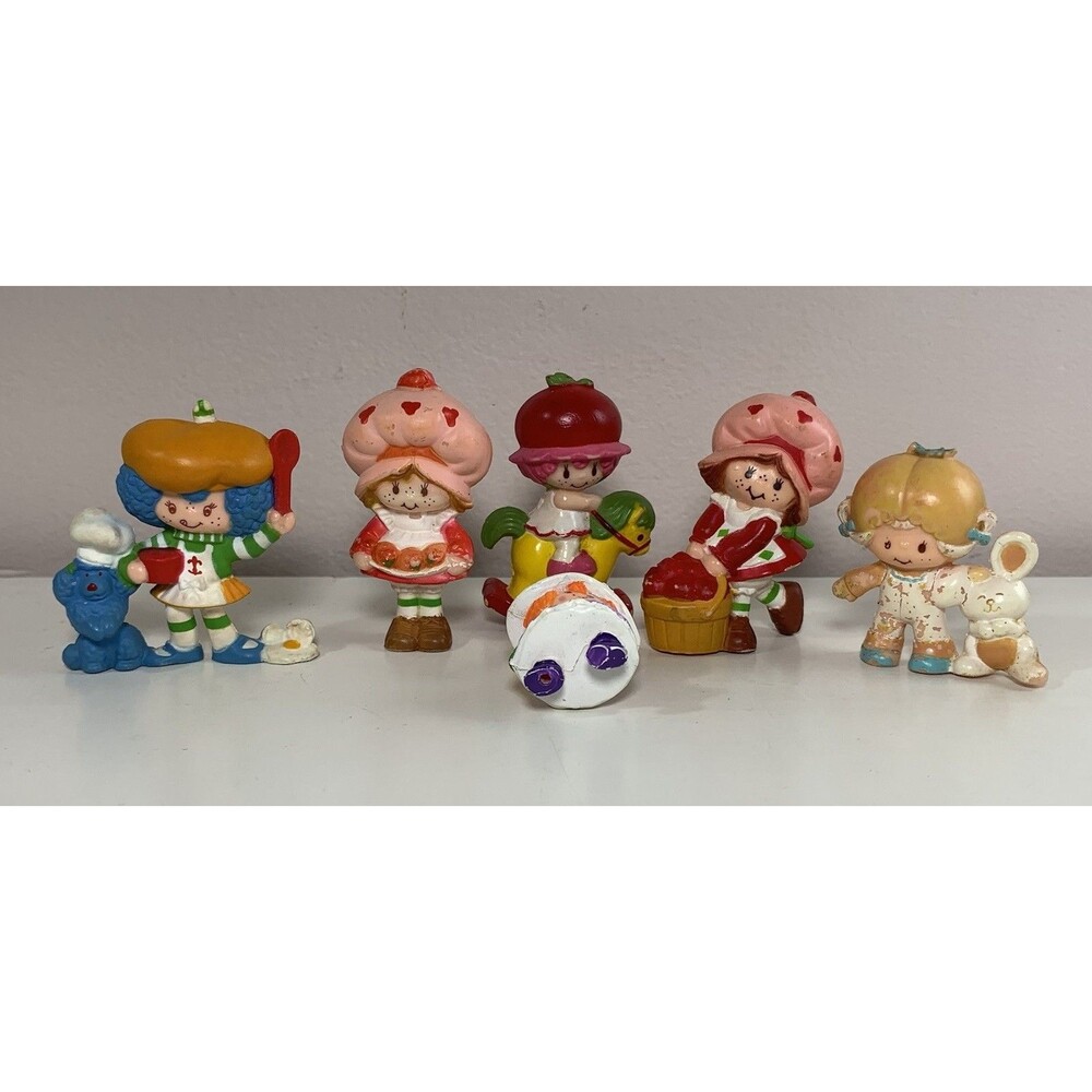 Vintage Strawberry Shortcake PVC Figures Lot 1980s Retro Toys Collectibles READ